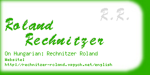 roland rechnitzer business card